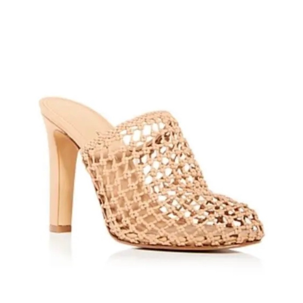 Salvatore Ferragamo Mules Ella’s Beige Caged High Heels Sz 8.5 Sandals Heels NIB